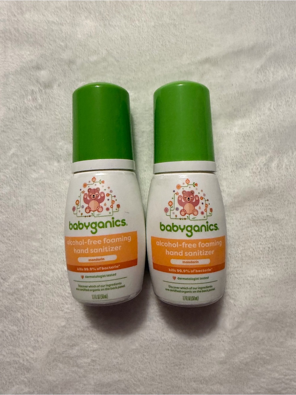 babyganics Alcohol-Free Foaming Hand Sanitizer — Mandarin, 1.7 fl oz (Set of 2)